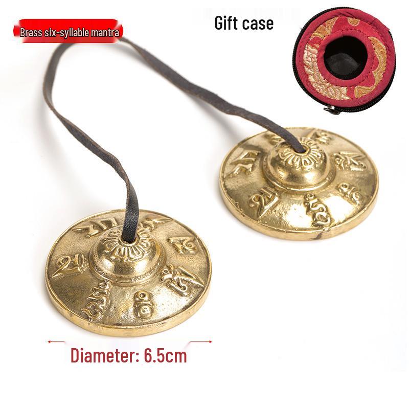 Nepal Handmade Brass Cymbals: Percussion Gong & Yoga Awakening Instrument