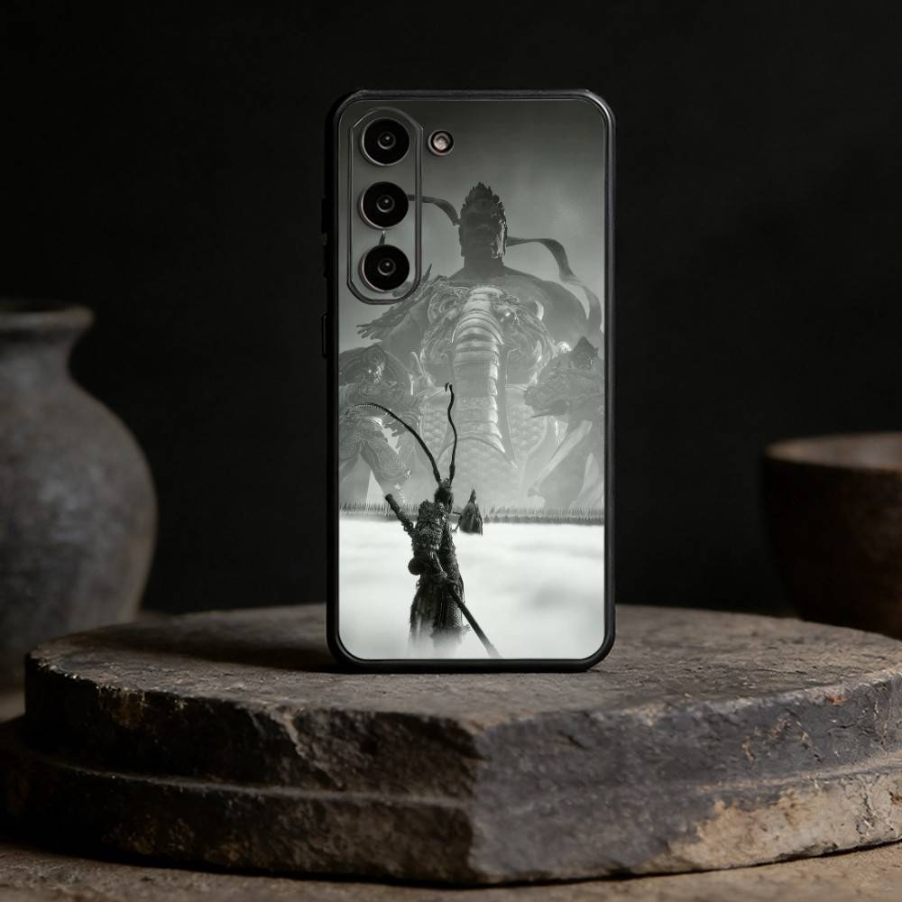 B-Black Myth Wukong Phone Case For Samsung Galaxy A13,21s,22,31,32,52,53,71,72,73,Soft Black Cover