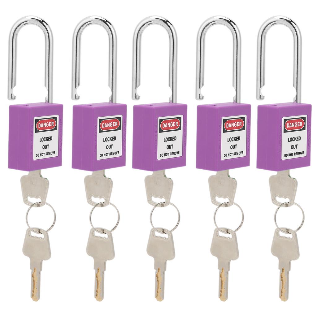 5 комплектов 38 мм навесной замок-блокиратор с биркой HardWearing с 10 ключами, этикетка для машиностроения