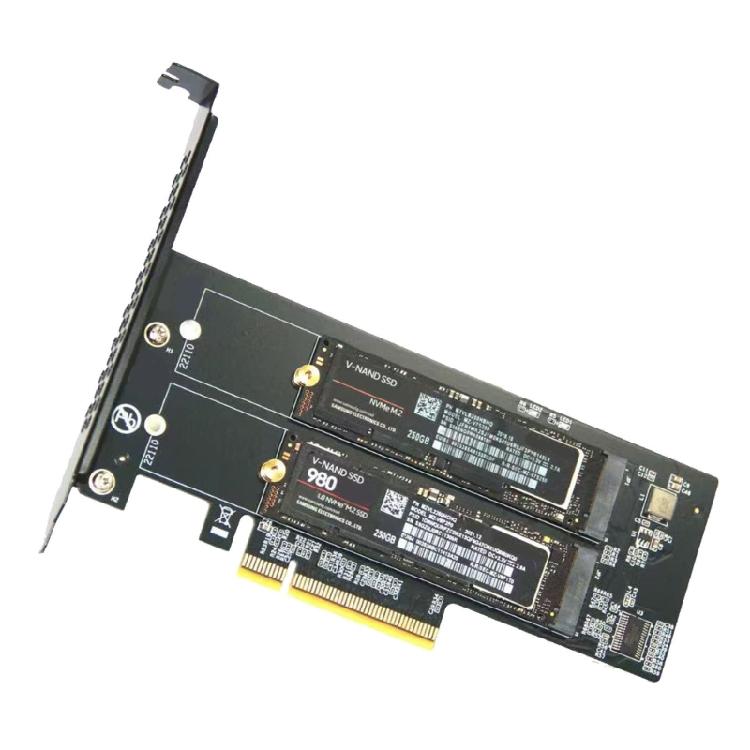 Two M.2 NVME to PCIExpress X8 RAIDs Controller Expansion Solution for Prolonged Computer System Usage