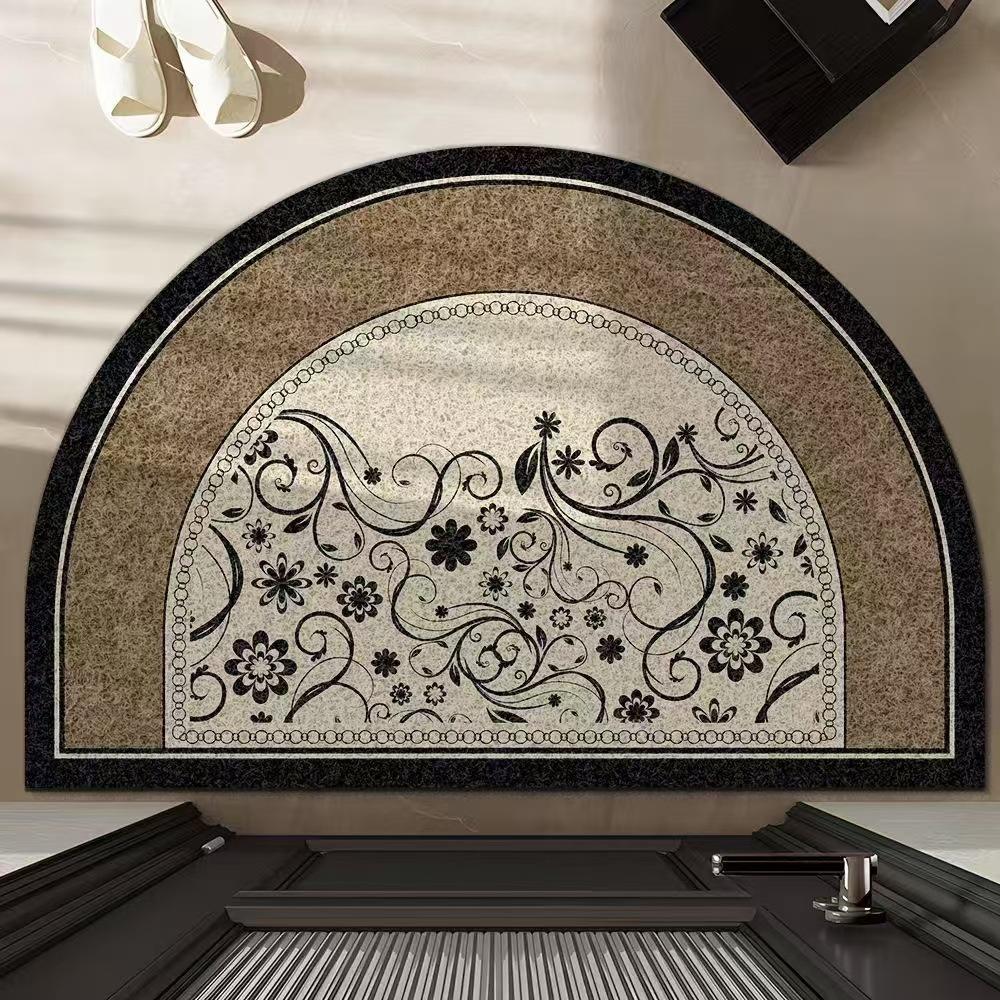 Ковер в американском стиле в стиле ретро, противоскользящий коврик, легкий роскошный полукруглый коврик, устойчивый к грязи, входной коврик