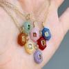 Natural Stone Energy Necklace Women'S Style Stainless Steel Sense Color Retention Fashion