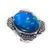 Blue Triplet Opal Handmade 925 Sterling Silver Jewelry Ring Size 9.5 E0A53