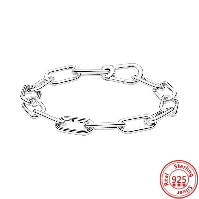 Кольцо Me из стерлингового серебра 925 пробы с круглым разъемом, двойной браслет, подходит для оригинального браслета-цепочки Me Link, ювелирные изделия