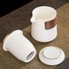 Travel Teaware Set 1 Pot 4 Mug White Porcelain Portable Kung Fu Ceremony Teapot Chinese Outdoor Ceramic Tea Cup with Storage Bag