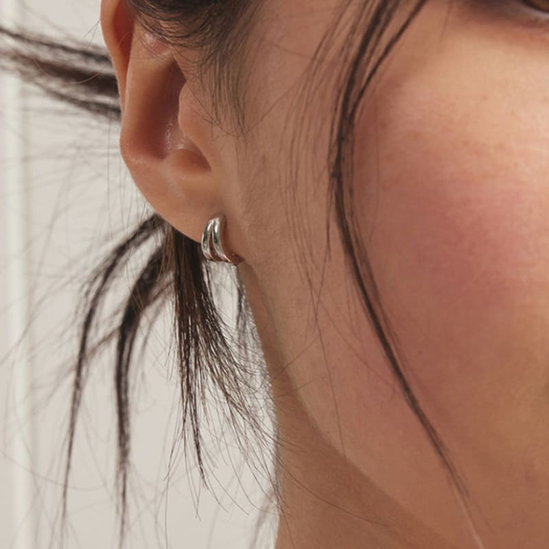 eenie beenie two-line one-touch earrings ENJ24EW016,ENJ24EP017,ENJ24EY018