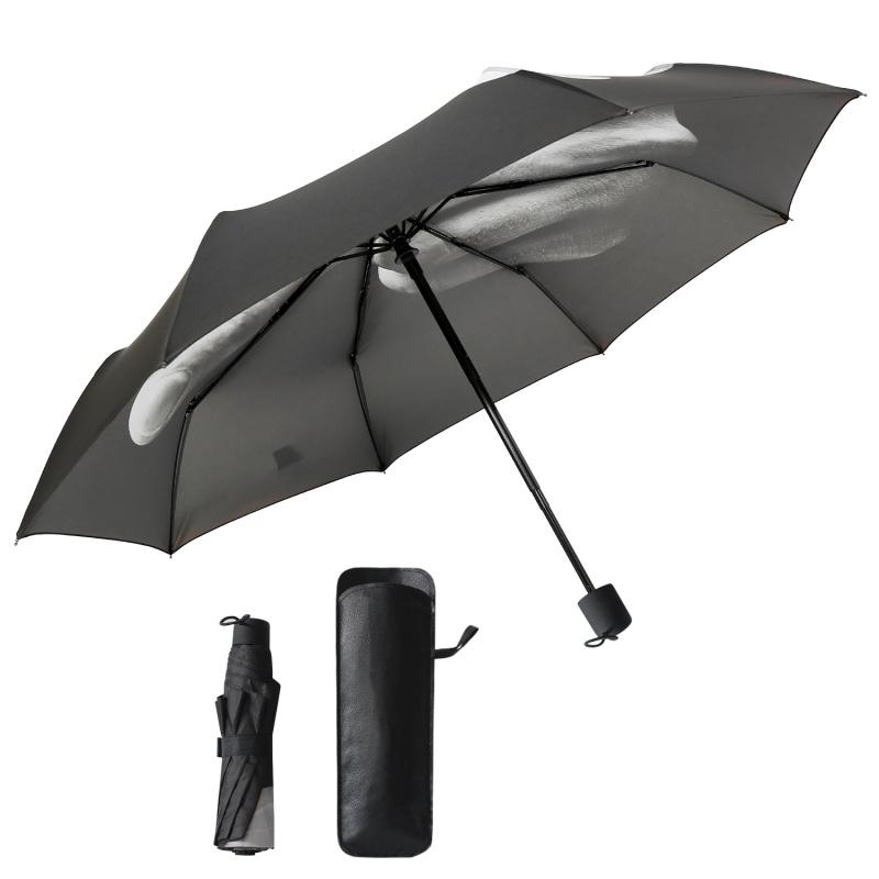Tinsow Funny Folding Middle Finger Umbrella Creative Gift For Man/Women (Black(Middle Finger Pattern))