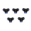 10Pcs Pneumatic Connectors Plastic Air Hose T Tube Push To Connect Tee Union PEG6?12?6