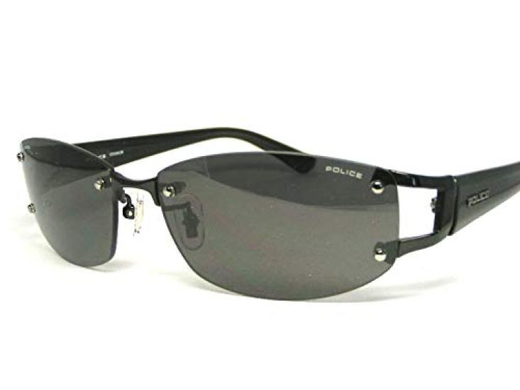 Солнцезащитные очки Police Polarized POLICE SPLC60J 530P 59 с защитой от ультрафиолета, без оправы, двухточечная японская модель 2021 года, овальная титановая комбинированная оправа