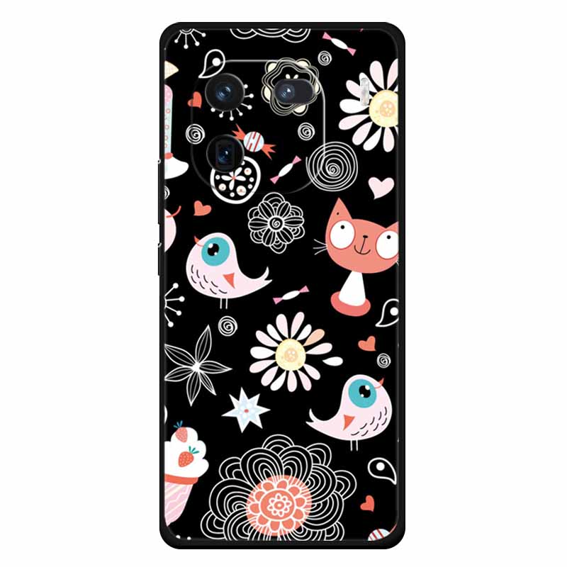 For Vivo Iqoo 12 Case Soft Silicone Cat Owl Fashion Back Covers for Vivo iQOO 12 Pro Cases Marble Shockproof Phone Shells Iqoo12