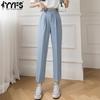 Women's Fashion Casual Solid Color Print High Waist Trousers Pants & Capris