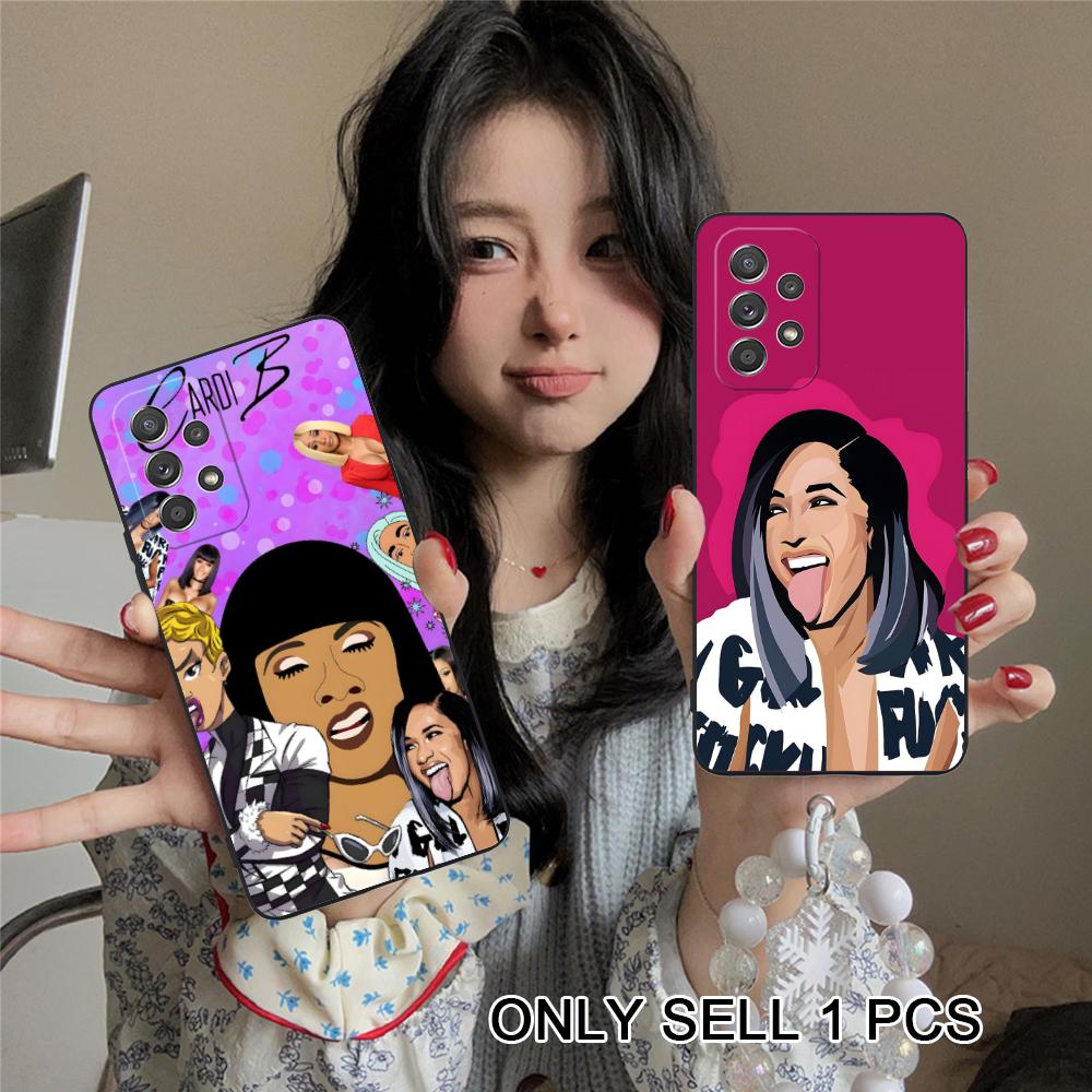 Матовый ТПУ чехол для мобильного телефона Cardi B для Samsung Galaxy A56 55 54 53 52 51 36 35 34 23 16 15 5G Цветная крышка