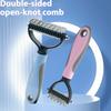 Stainless Steel Pet Grooming Comb Double Sided Dog Cat Detangling Brush for Removing Mats Loose Hair