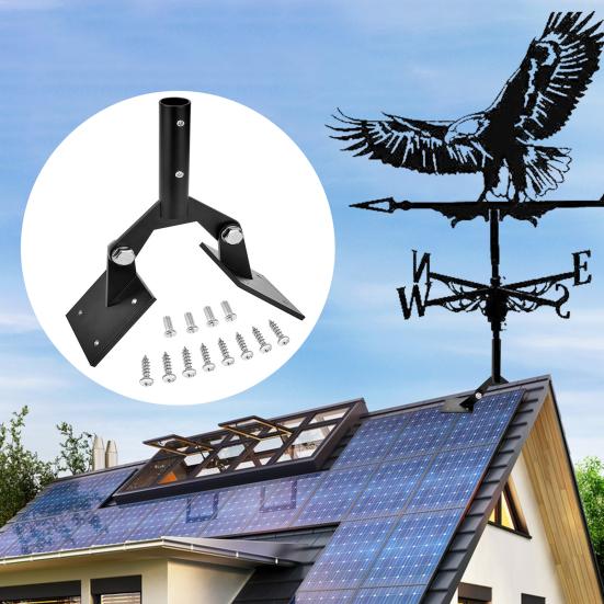 1 комплект кронштейна для флюгера, удобная сверхмощная опора, стальной регулируемый кронштейн для крепления флюгера на крышу, товары для дома