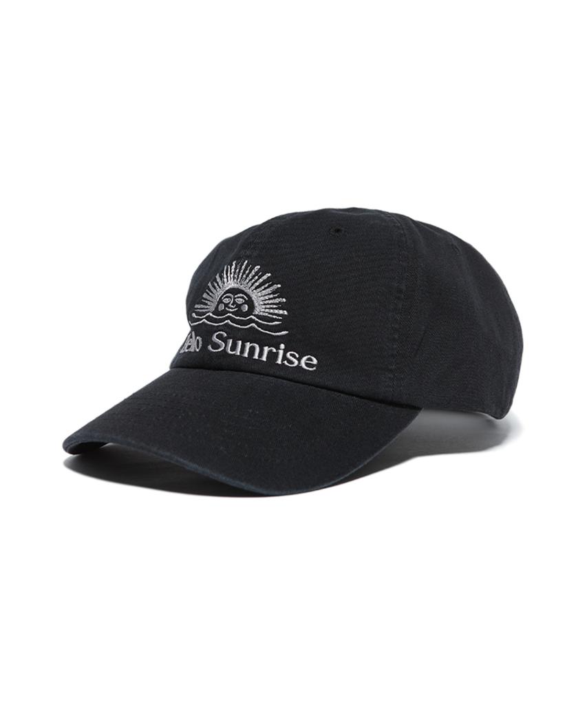 HELLO SUNRISE Стильная кепка-бейсболка с вымытым логотипом Og_Черная