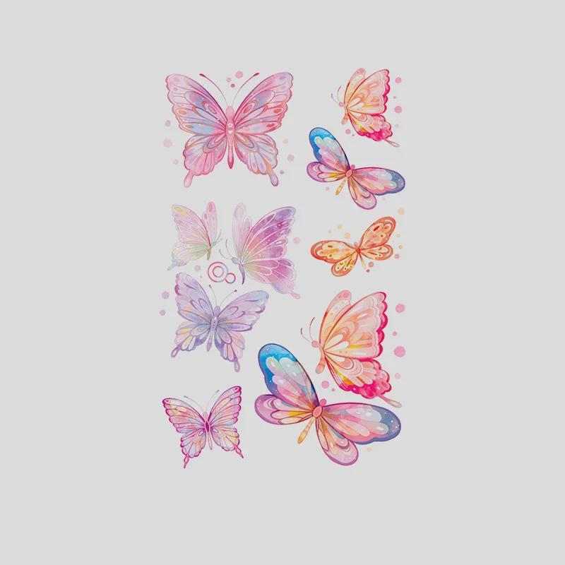 Татуировки на лице с блестками в виде бабочек — водостойкие и долговечные наклейки для музыкального фестиваля