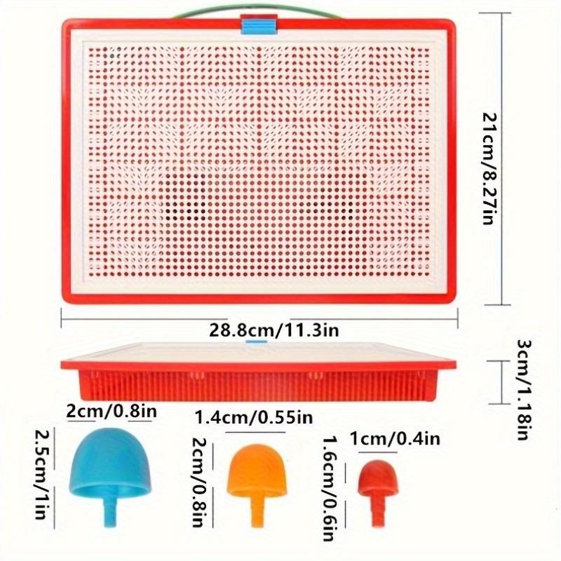 Non-Toxic Pegboard Set Educational Stem Toy Creative Diy Building Blocks With Colorful Beads And Rubber Stoppers Interactive Puzzle