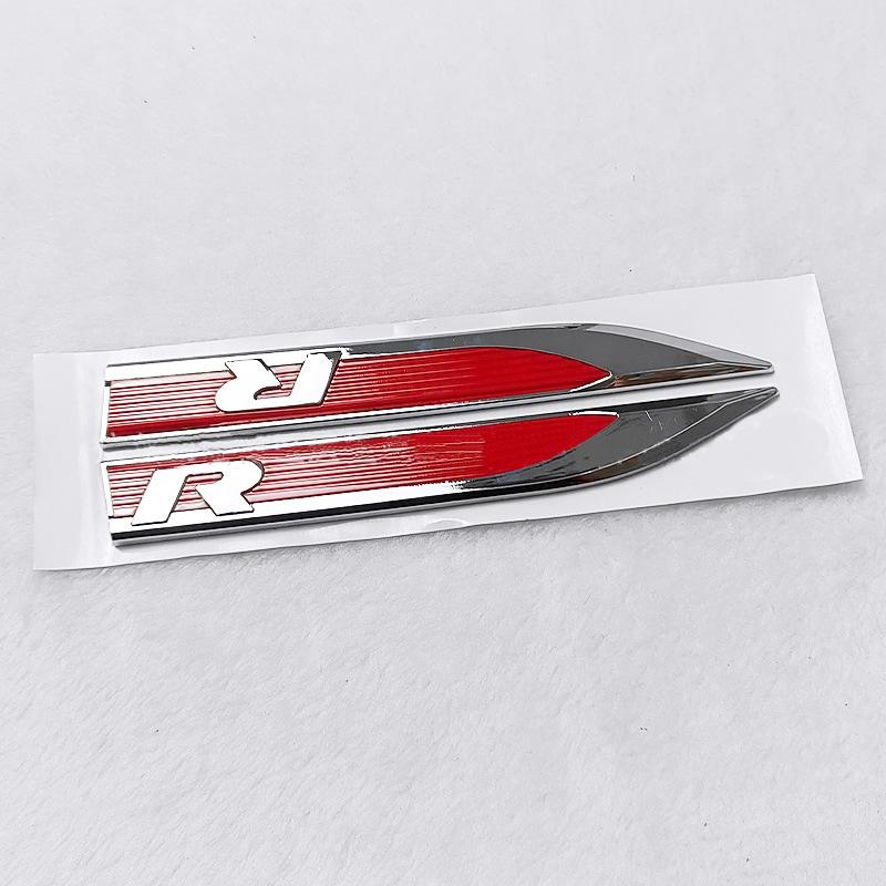 BPT1 Hot 2pcs Rline R GTI GLI Emblem Car Fender Side Wing Auto Sticker Accessories For Volkswagen VW Golf MK8 Polo Passat Magotan Tiglt2