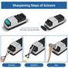 Electric Knife Sharpener 4 in 1 Kitchen Knives Sharpening System with Diamond Abrasives Sharpening and Polishing for Kitchen Straight Edge / Ceramic