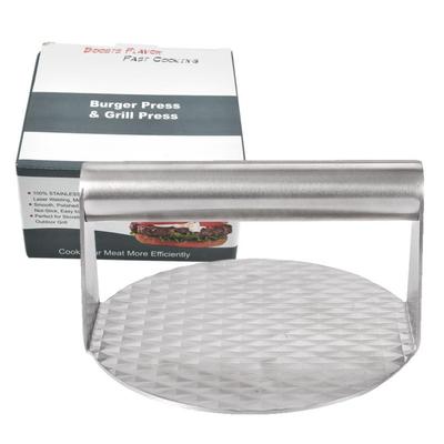 Круглая дробилка для гамбургеров из нержавеющей стали 5,35 дюйма, пресс для гамбургеров с антипригарной сковородой, профессиональный набор аксессуаров для гриля для приготовления на плоском гриле