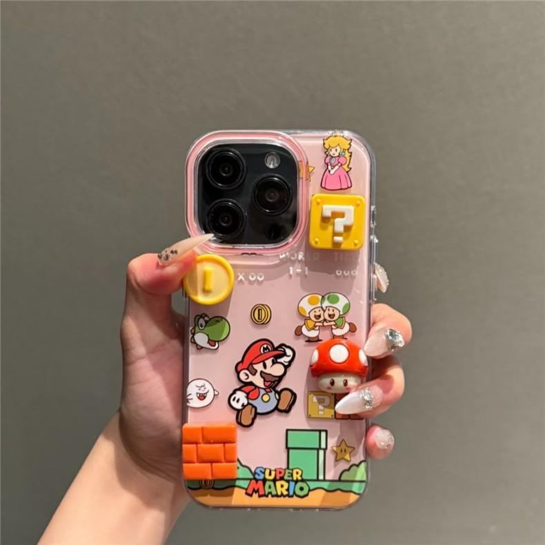 Однослойный чехол для игры Mario, подходящий для чехла для мобильного телефона Apple 16promax 15iphone14 защитный чехол 13imd12