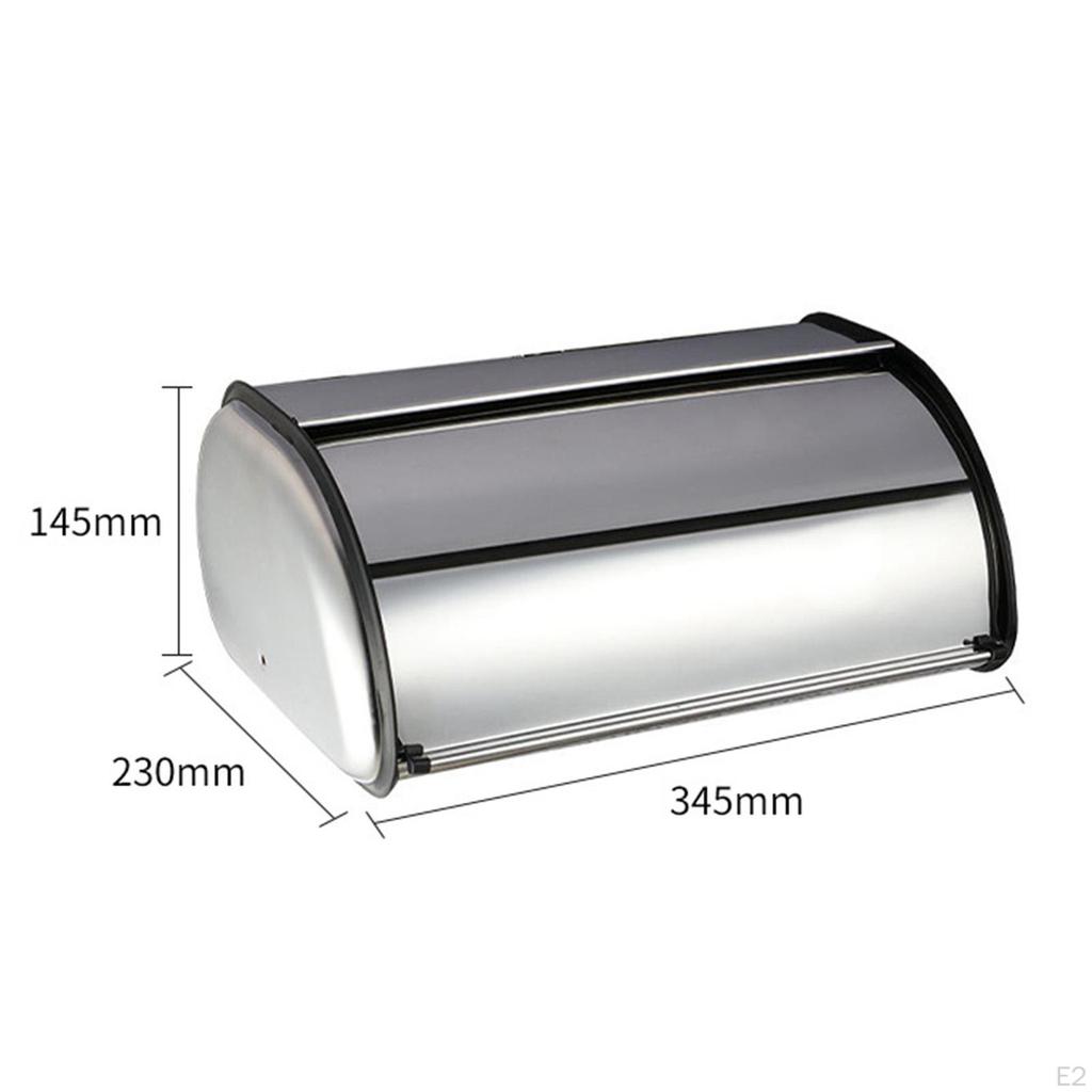 Bread Bin with Roll Lid Keeper Portable Large Capacity Box Storage Holder for
