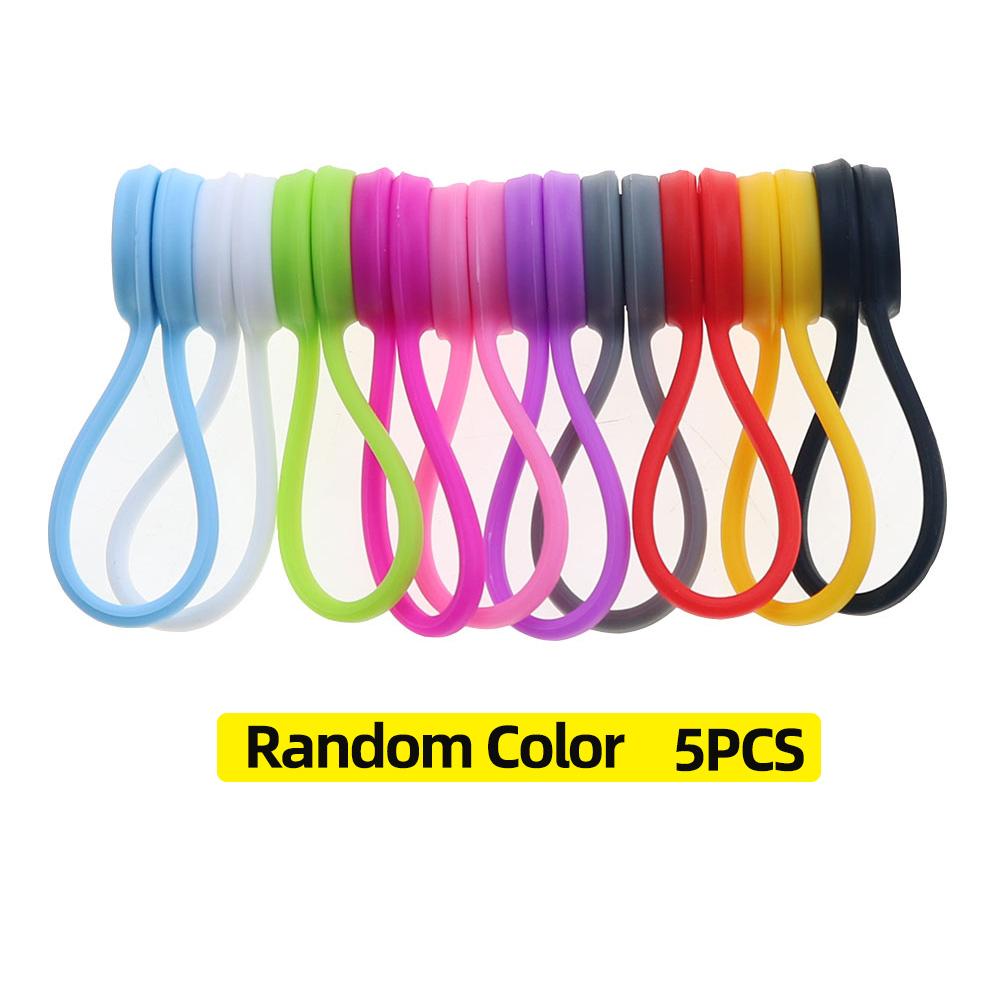 1-10PCSMagnetic Data Cable Organizer For Storing Mobile Phones And Headphones Anti Winding Universal Silicone Portable Magnet