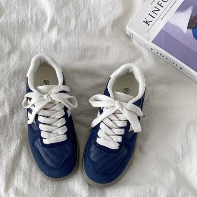 Ретро зеленые женские весенние универсальные туфли на платформе, повседневные кеды