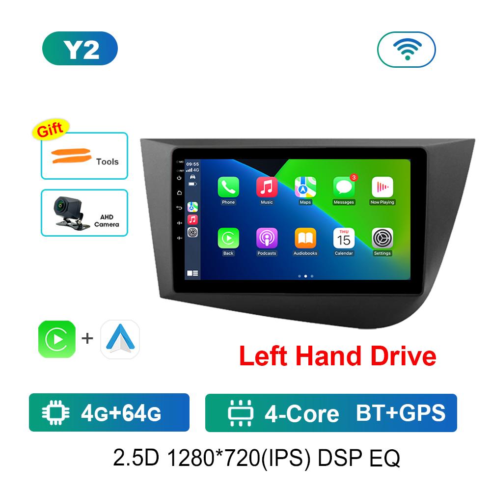 9-дюймовый леворульный GPS-навигатор Android OS для Seat Leon 2 2005 - 2012 4G DSP стерео автомобильное радио мультимедийный плеер WiFi BT