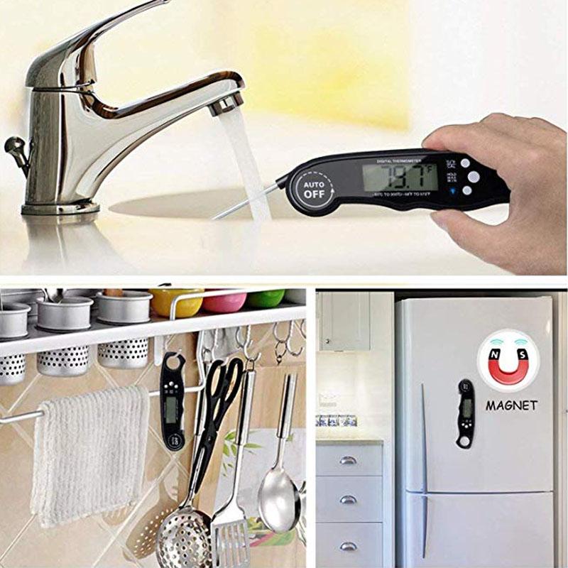 Кухонные аксессуары, цифровой термометр для приготовления мяса с быстрым считыванием и складным термометром для гриля