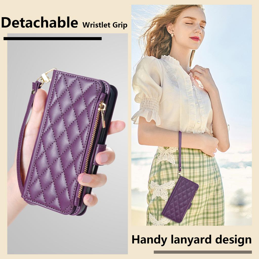 Wallet Small Fragrance Zipper Magnetic Flip Leather Case For 15T 14T 13T 11T Poco M8 C85 X7 C75 M7 5G X6 M6 C65 X5 M3 Pro
