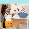 Chef Dog Bear Birthday Hat Elephant Plush Toy Stuffed Doll Decoration Kids Gift