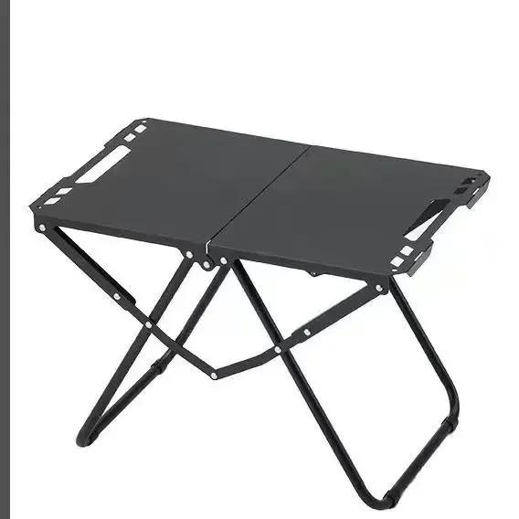 Outdoors Lightweight Folding Picnic Table Aluminum Camping Foldable Table Space-Saving High Load Capacity BBQ Travel Hiking