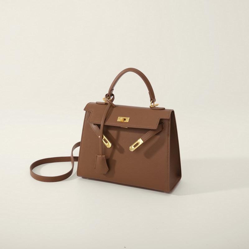 2025 Fashion Kelly 25CM Handmade Crossbody Bag - Трендовая высококачественная сумка на одно плечо