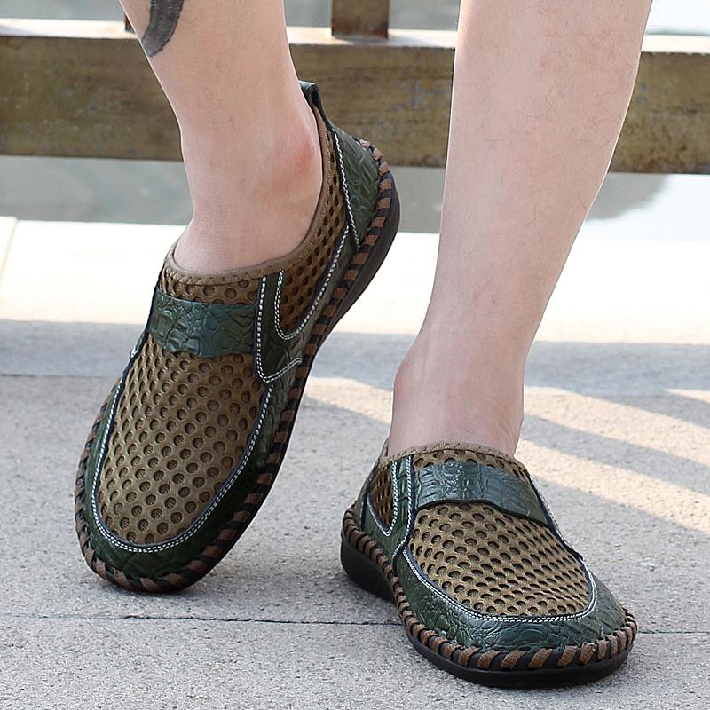 Модные мужские уличные сандалии, дышащая походная обувь, спортивные кроссовки, обувь для вождения автомобиля