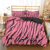 Pink Animal Skin Print King Queen Duvet Cover Geometric Stripes Bedding Set Modern Art Comforter Cover Polyester Quilt Cover