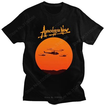 Футболка Apocalypse Now Мужская из чистого хлопка Футболка с вертолетом Huey Война во Вьетнаме Футболка Топы Круглый вырез Короткий рукав Модная футболка Мерч