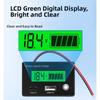 Для диагностики аккумуляторов Зеленый тестер емкости LCD тестер аккумуляторов Поддержка тройных литиевых Поддержка литий-железо-фосфатных