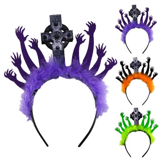 Повязка для волос на Хэллоуин, уникальный аксессуар для костюма, головной убор для вечеринок, косплей