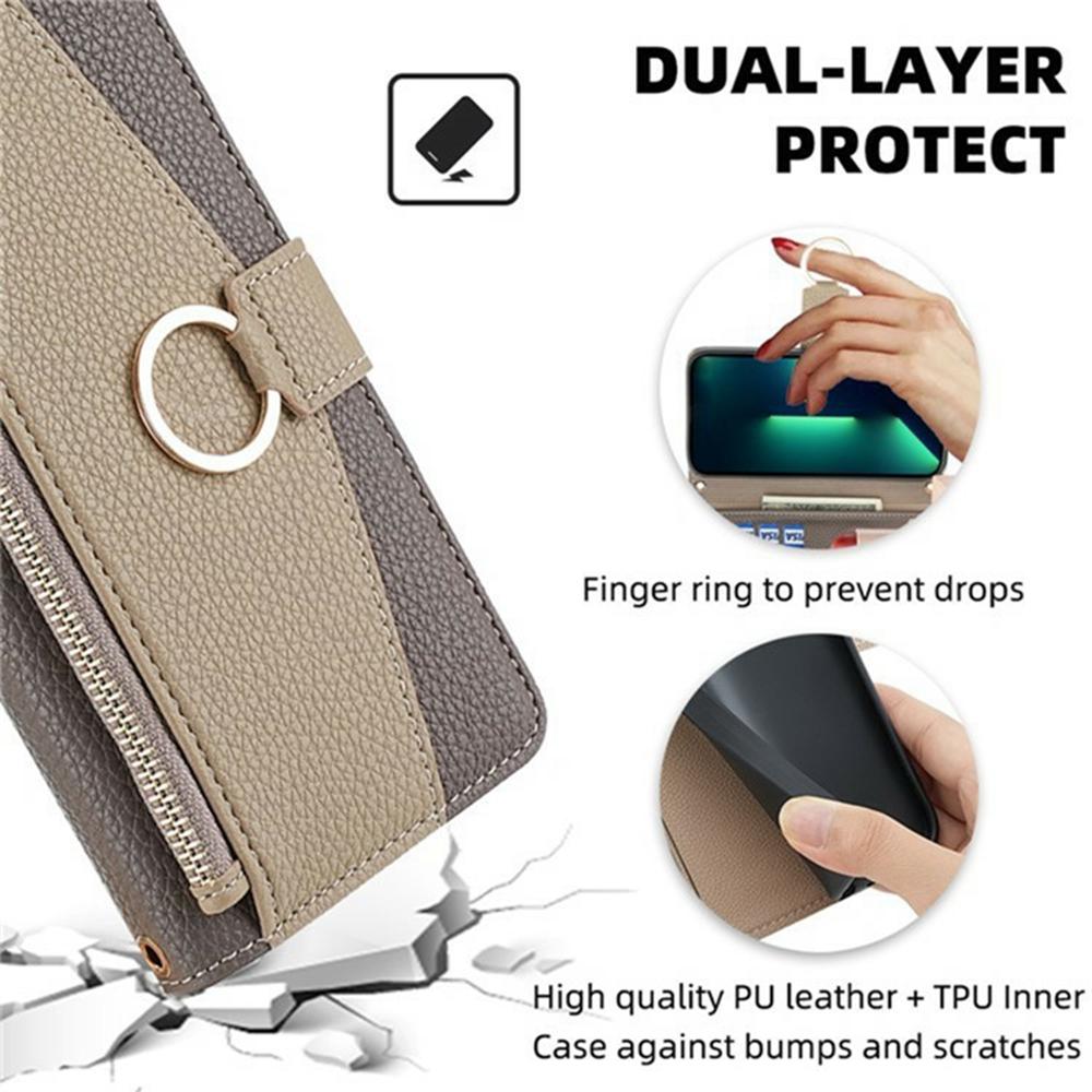 For Xiaomi 14T Case Mirror Wallet Leather Phone Cover with Chain Shoulder Strap