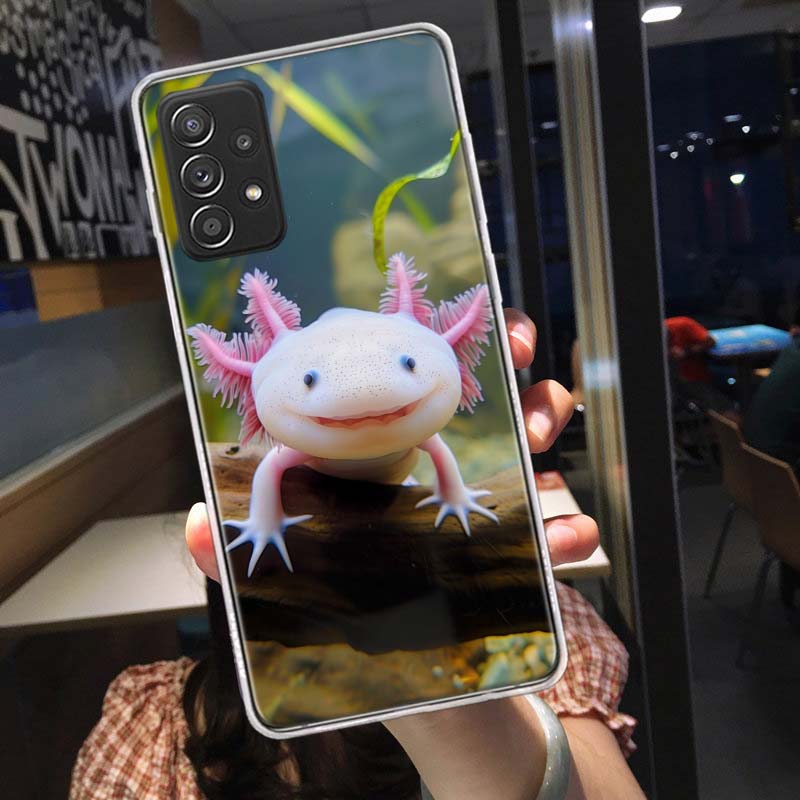 Чехол для телефона "Улыбающаяся саламандра" для Samsung A54 A57 A37 A17 A14 A15 A12 A24 A34 A55 A35 A25 A52S A07 A05S A04S A22 A32 A72 Galaxy