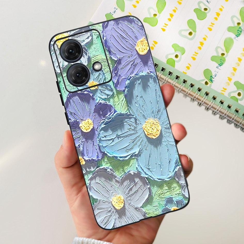 For Motorola Moto G84 5G Case 2023 New Stylish Butterfly Cat Slim Black Silicone Soft TPU Phone Cover For Moto G84 5G G 84 Coque