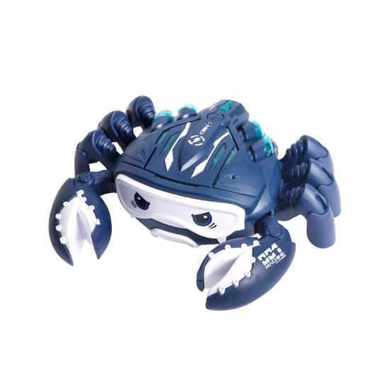 Электрическая мультяшная игрушка-краб со светом и музыкой, имитирующая ходьбу, механическая игрушка-краб, время на животе, развитие мозга, обучающая игрушка для ползания ребенка