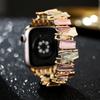 Дофаминовый ремешок для Apple Watch 9 8 7 6 5 4 SE UItra 2 Геометрический женский металлический эластичный браслет для iWatch 42 мм 40 38 41 49 45 44 мм