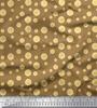 Soimoi Black Poly Crepe Fabric Lemon Slice Shirting Print Fabric by Yard 42 Inch