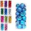high quality[Christmas Ornaments] 24pcs Christmas Balls, Pre-Strung Plastic Ornaments | Suitable for Holiday Gatherings, Christmas Parties, Wreaths,