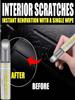 Car Touch-Up Pen - a Specialized Marker for Repairing And Refurbishing Scratches on Black Plastic Interiors, Steering Wheels, An