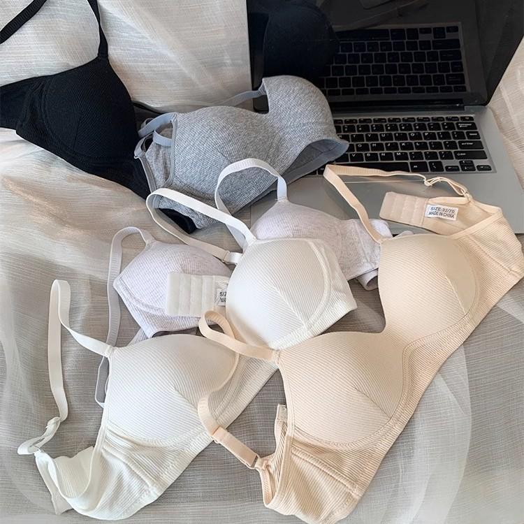 Girls bras, underwear, women's small breasts gathered without steel rims, thin seamless anti-sagging bra