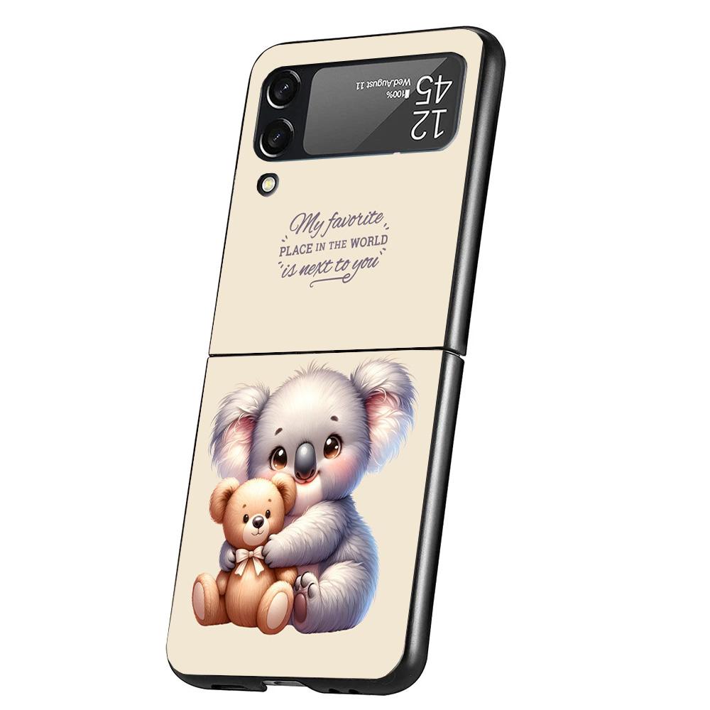 Koala Kawaii Cute Animal Phone Case For Samsung Galaxy Z Flip 7 6 5 4 3 5G Cover ZFlip7 ZFlip6 ZFlip4 ZFlip5 ZFlip3 Coque Fundas