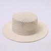 French flat top top hat multi-colored narrow brim daily versatile retro straw hat summer sun hat breathable vacation